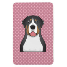 Greater Swiss Mountain Dog Cartoon Vinyl Magnets