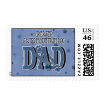Greater Swiss Mountain Dog DAD Postage Stamp