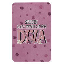 Greater Swiss Mountain Dog DIVA Rectangular Magnet