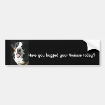 Greater Swiss Mountain Dog: Happy Bumper Sticker