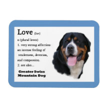 Greater Swiss Mountain Dog Love is... Rectangular Magnet
