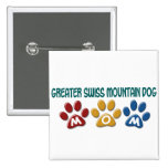 GREATER SWISS MOUNTAIN DOG Mom Paw Print 1 Button