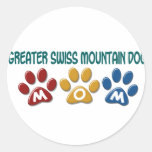 GREATER SWISS MOUNTAIN DOG Mom Paw Print 1 Sticker