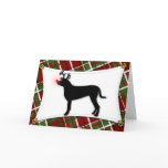 Greater Swiss Mountain Dog Reindeer Christmas Card