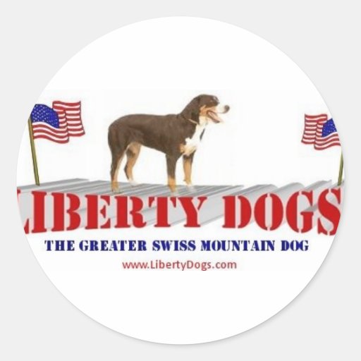 Greater Swiss Mountain Dog Round Stickers