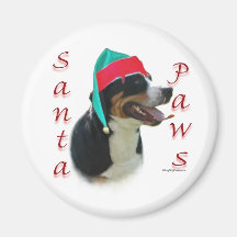 Greater Swiss Mountain Dog Santa Paws Magnets