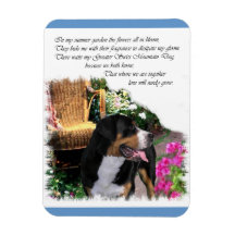 Greater Swiss Mountain Dog Summer Garden Rectangular Magnets