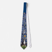 Greater Swiss Mt Dog - Starry Night ties by dogbreedties Greater Swiss Mt Dog - Starry Night ties