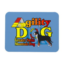 Greater Swiss Mtn Dog Agility Vinyl Magnet