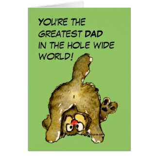Greatest Dad Cat Card
