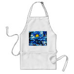 Greatest Mom on earth blue floral apron