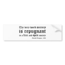 Greatest Quote of History Bumper Sticker