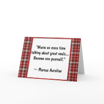Greatness ~ Motivational Greeting (M. Aurelius) cards by ZazzleCelebrations Greatness ~ Motivational Greeting (M. Aurelius) cards