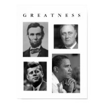 GREATNESS POSTER Lincoln, FDR, JFK, Obama posters