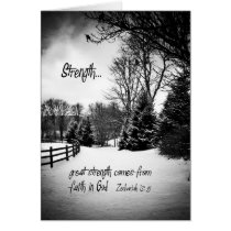 GreatStrengthComes From GodZazzle cards