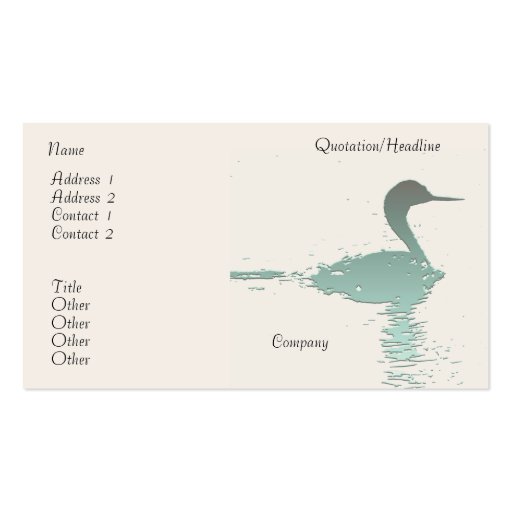 Grebe/Nature Business Card