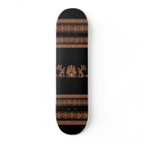 Grecian Style Black and Orange Girls Skateboard