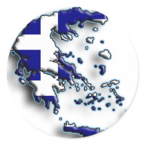 Greece 2 round stickers
