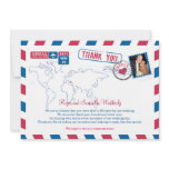 Greece Air Mail Wedding Thank You invitations