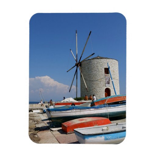 Greece, Corfu, Old Windmill, Magnet Zazzle