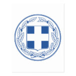 greece emblem postcard