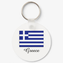 Greece Flag Design keychains