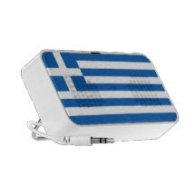 Greece Flag Doodle Travelling Speakers