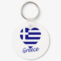 Greece Flag Heart keychains