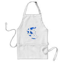 Greece flag map aprons