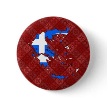 Greece Flag Map full size Pinback Button