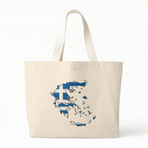 Greece Flag Map GR Tote Bag
