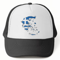 Greece Flag Map GR Mesh Hat