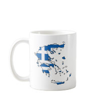 Greece Flag Map GR Mug