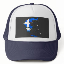 Greece flag map mesh hat