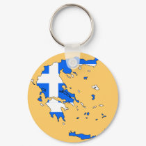 Greece flag map keychains