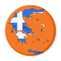 Greece flag map magnets