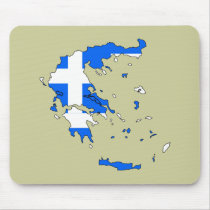 Greece flag map mouse mats