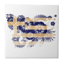 Greece Flag Tiles
