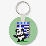 This adorable little panda is too cute! He's featured in front of a large flag from Greece and ready to play football and score some goals. This cute design is perfect for football players and soccer fans.