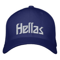 Greece - Hellas Embroidered Baseball Cap