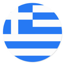 Greece High quality Flag Round Stickers