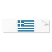 Greece National Flag Bumper Stickers