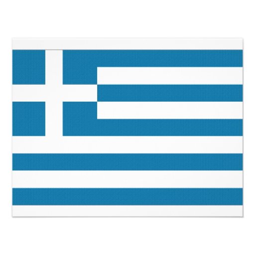 Greece National Flag Personalized Invites