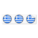 Greece quality Flag Circle Bumper Stickers