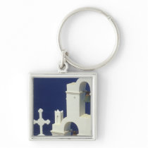 Greece, Santorini. View of a Greek church and