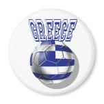 Greece soccer ball worded logo magnets