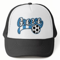 Greece Soccer Trucker Hats