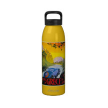 Greece Travel Poster bottle Reusable Water Bottle