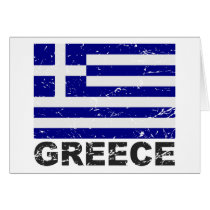 Greece Vintage Flag Card