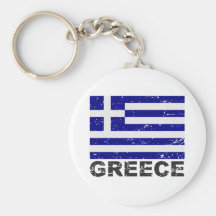 Greece Vintage Flag Key Chains
